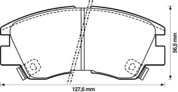 Гальмівні колодки, дискове гальмо (набір) JURID 572281J (фото 1)