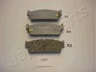 Гальмівні колодки, дискове гальмо (набір) JAPANPARTS PP124AF (фото 1)