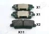 Гальмівні колодки, дискове гальмо (набір) JAPANPARTS PPK11AF (фото 1)