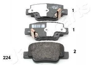 Гальмівні колодки, дискове гальмо (набір) JAPANPARTS PP224AF (фото 1)