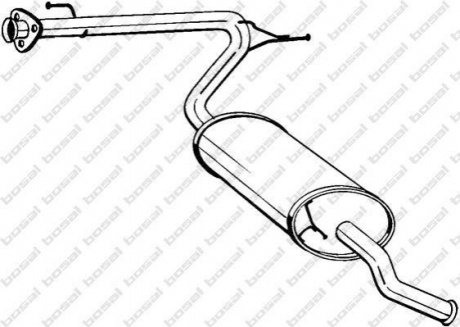 Глушник вихлопних газів (кінцевий) BOSAL 281093