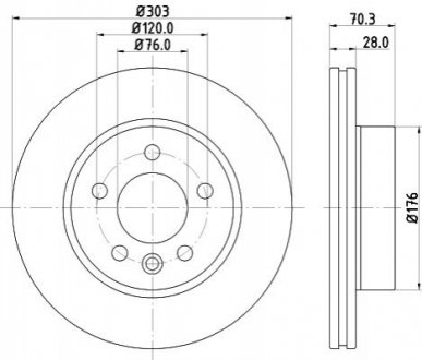 Tarcza ham. malow. prz. MAN VW HELLA 8DD355125561