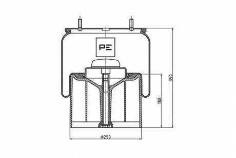 Кожух пневматической рессоры PE AUTOMOTIVE 08405974A
