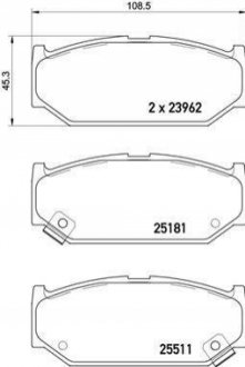 Дисковые тормозные колодки BREMBO P79031