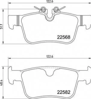 Гальмівні колодки дискові BREMBO P86030
