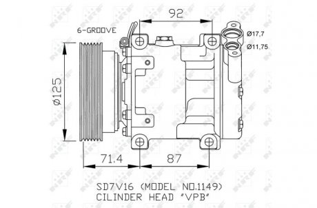 Компресор кондиціонера NRF 32267