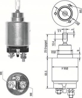 Тяговое реле, стартер MAGNETI MARELLI 940113050273