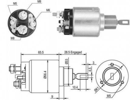 Тяговое реле, стартер MAGNETI MARELLI 940113050048