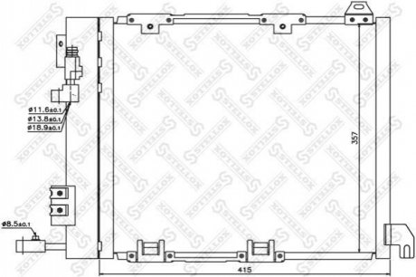 Радіатор кондиціонера STELLOX 1045058SX