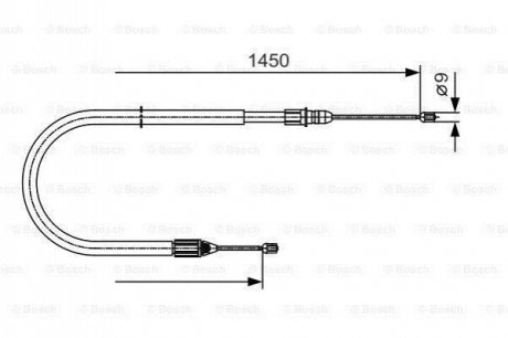 Трос ручного гальма BOSCH 1987482040