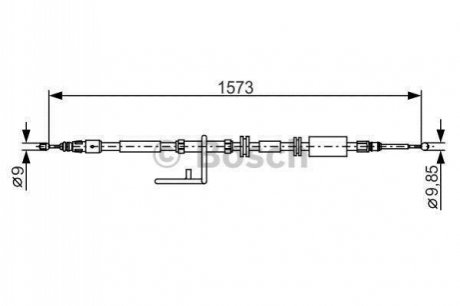 Трос ручного гальма BOSCH 1987482313