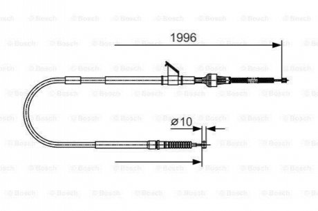 Трос ручного гальма BOSCH 1987482068