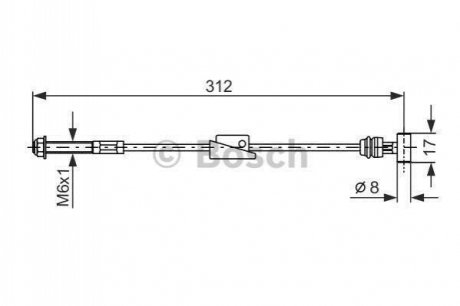 Трос ручного гальма BOSCH 1987477517