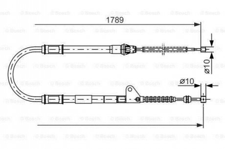 Трос ручного гальма BOSCH 1987477540