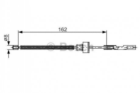 Трос ручного гальма BOSCH 1987482278