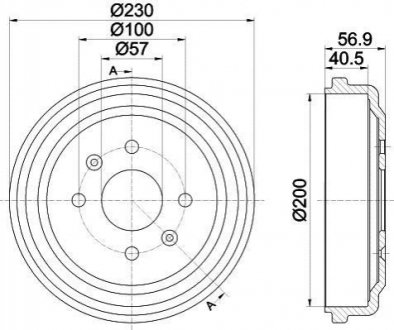 Гальмівний барабан HELLA 8DT355300961