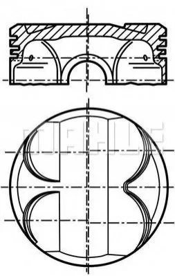 Поршень двигуна MAHLE / KNECHT 081PI00101000 (фото 1)