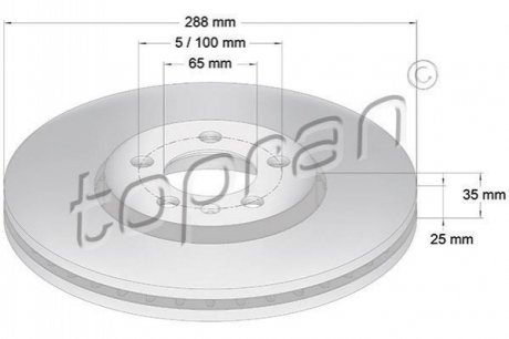 Гальмівний диск TOPRAN / HANS PRIES 107682