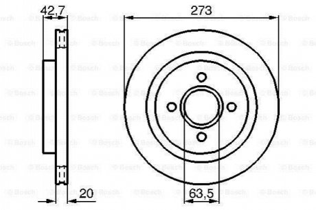 Гальмівний диск BOSCH 0986478816