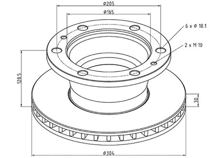 Гальмівний диск PE AUTOMOTIVE 02665110A