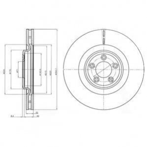 Диск гальмівний DELPHI BG9071C
