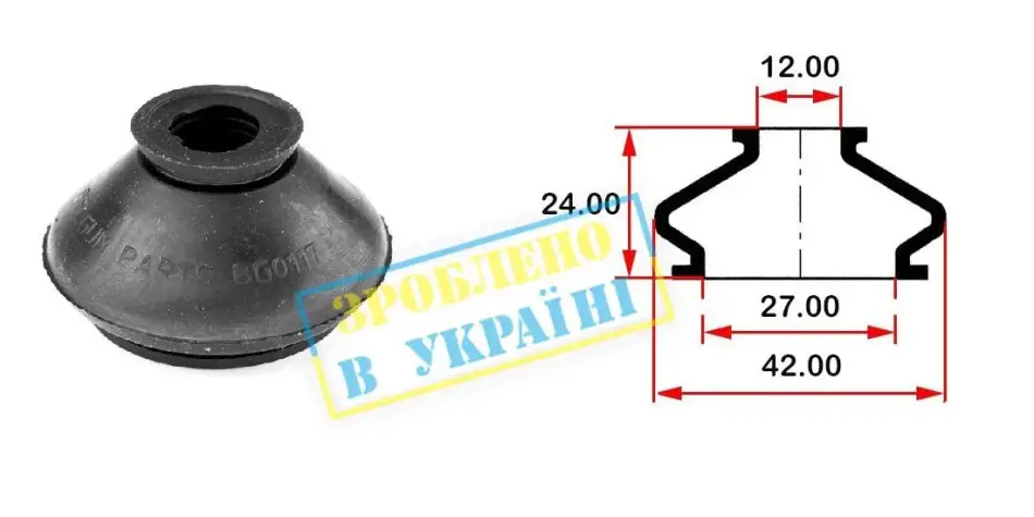 Пильовик кульової опори BELGUM PARTS BG0117 (фото 1)