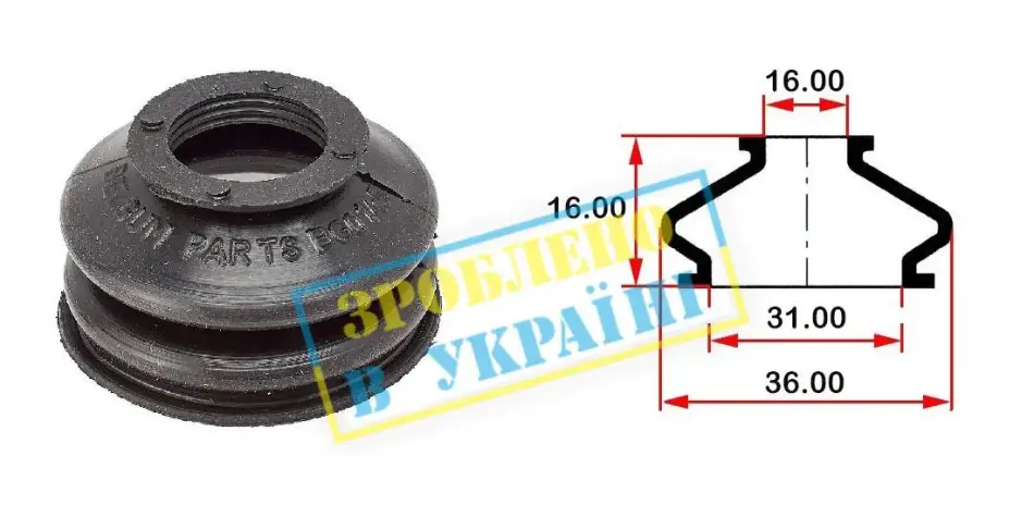 Пильовик кульової опори BELGUM PARTS BG0145 (фото 1)