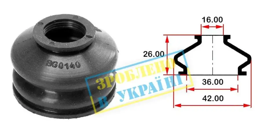 Пыльник опоры BELGUM PARTS BG0140 (фото 1)