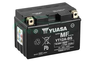 МОТО Yuasa 12V 10Ah MF VRLA Battery YT12A-BS(сухозаряжений) YUASA YT12ABS (фото 1)