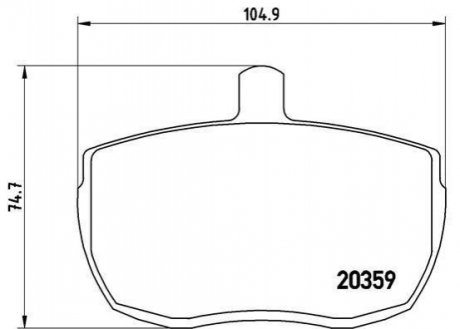 Гальмівні колодки, дискове гальмо (набір) BREMBO PA6001