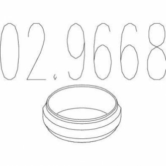Ущільнююче кільце випускої системи MTS 029668