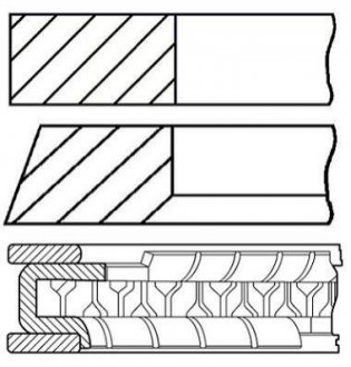 Комплект кілець на поршень GOETZE 0845000710