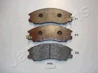 Гальмівні колодки, дискове гальмо (набір) JAPANPARTS PAH06AF (фото 1)