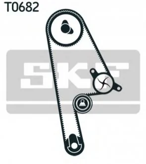 Комплект (ремінь+ролик+помпа) SKF VKMC93616