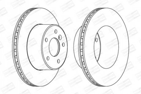 LANDROVER Диск тормозной передн.Discovery II 98-04 CHAMPION 562685CH1