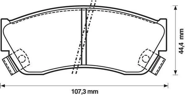 Гальмівні колодки, дискове гальмо (набір) JURID 572179J (фото 1)