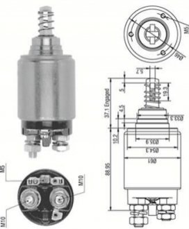 Тяговое реле, стартер MAGNETI MARELLI 940113050252