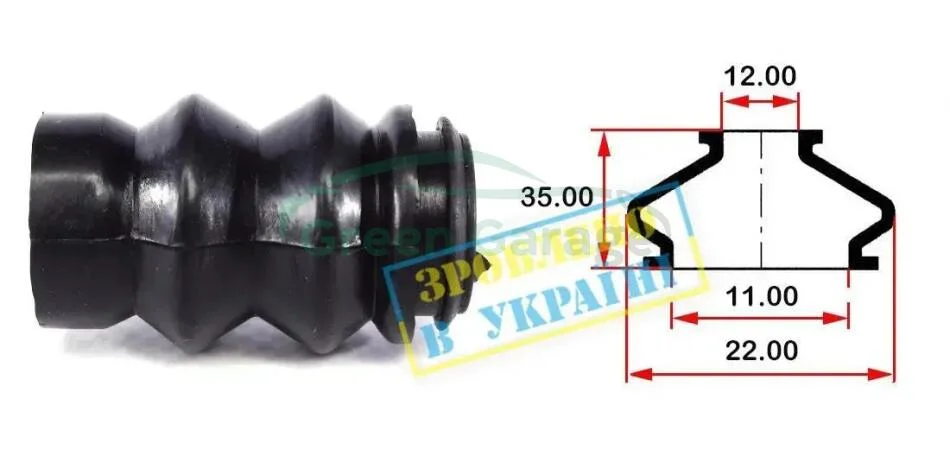 Пильовик гальмівного циліндра BELGUM PARTS BG0166 (фото 1)