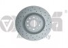 Brake disc / front / perforated line / cross VIKA 66151717001 (фото 1)