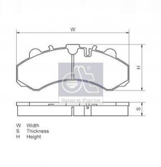 Гальмівні колодки, дискове гальмо (набір) DT 490930