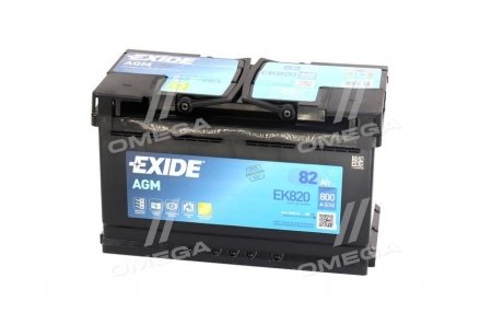 Акумулятор 82Ah-12v AGM (315х175х190),R,EN800 EXIDE EK820