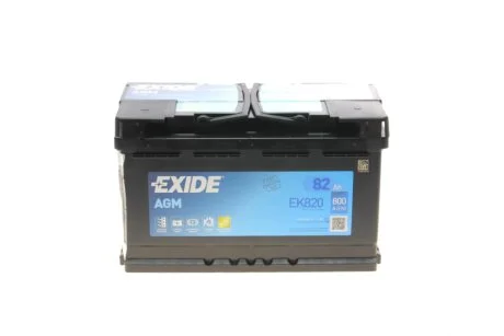 Аккумулятор 82Ah-12v Exide AGM (315х175х190),R,EN800 EXIDE EK820