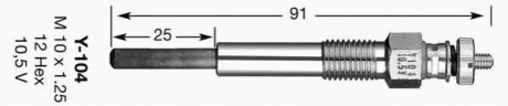 Свічка розжарювання NGK 6425