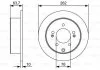Диск гальмівний HYUNDAI/KIA K3/Soul/Yue Dong/i30/Elantra R 1,6-2,0 08>> BOSCH 0986479W12 (фото 1)