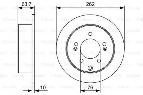 Диск гальмівний HYUNDAI/KIA K3/Soul/Yue Dong/i30/Elantra R 1,6-2,0 08>> BOSCH 0986479W12