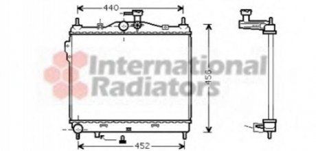 Радиатор охлаждения HYUNDAI GETZ (TB) (02-)/M Van Wezel 82002101