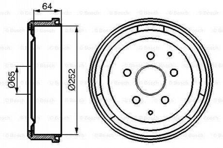 Гальмівний барабан BOSCH 0986477033