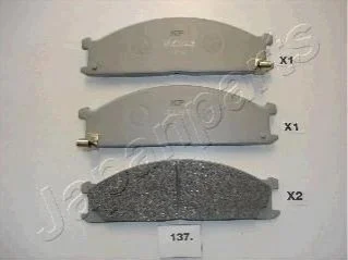 Гальмівні колодки, дискове гальмо (набір) JAPANPARTS PA137AF