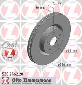 Гальмівний диск ZIMMERMANN 530246220