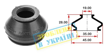 Пыльник опоры BELGUM PARTS BG0126